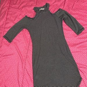 Black and white stripes dress